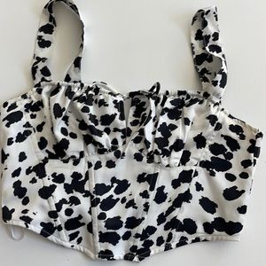 BOUTIQUE COW PATTERNED TANK TOP